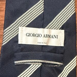 Men's' Giorgio Armani Navy Diagonal Striped Tie